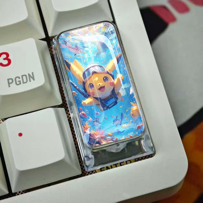 Pikachu 2U Epoxy Resin Artisan Keycap