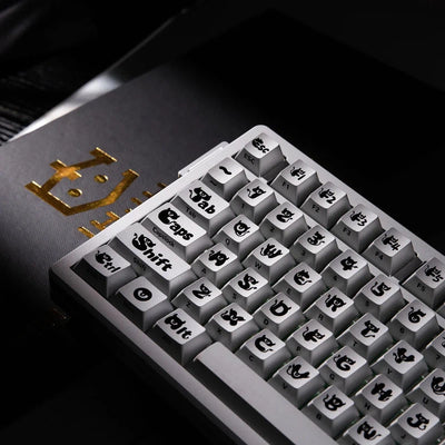 "Ye Mei" (Night Phantom) Anodized Silver CNC Aluminum Keycap Set