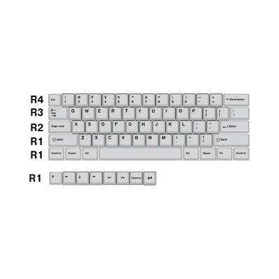 "Ye Mei" (Night Phantom) Anodized Silver CNC Aluminum Keycap Set