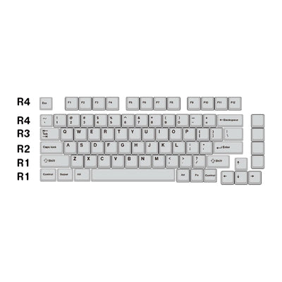 "Ye Mei" (Night Phantom) Anodized Silver CNC Aluminum Keycap Set