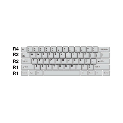 "Ye Mei" (Night Phantom) Anodized Silver CNC Aluminum Keycap Set