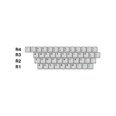 "Ye Mei" (Night Phantom) Anodized Silver CNC Aluminum Keycap Set